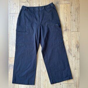 Bagatelle Black Wide Leg Cargo Pants size 14P